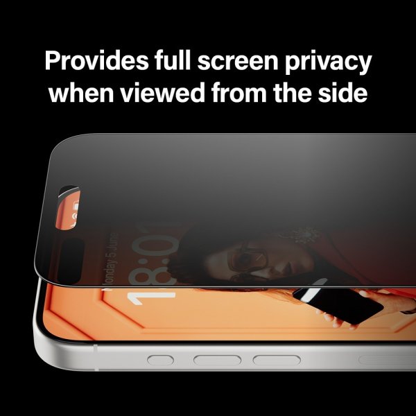 PanzerGlass iPhone 15 Pro Skærmbeskyttelse Ultra-Wide Fit Privacy EasyAligner