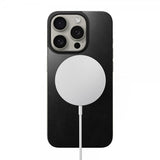 Nomad iPhone 15 Pro Skin Magnetic Leather Back Horween Sort