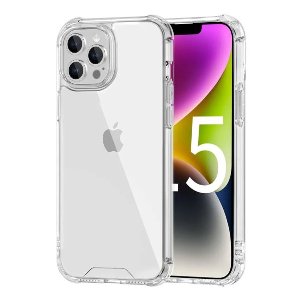iPhone 15 Pro Cover Stødabsorberende Transparent