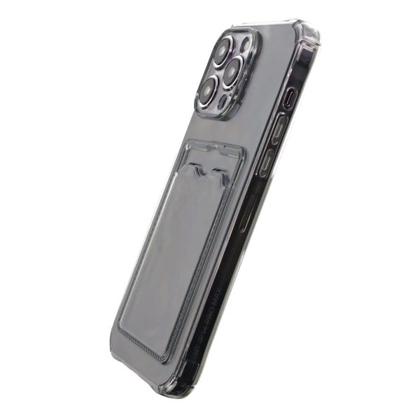 iPhone 15 Pro Cover Kortholder Stødsikkert Sort