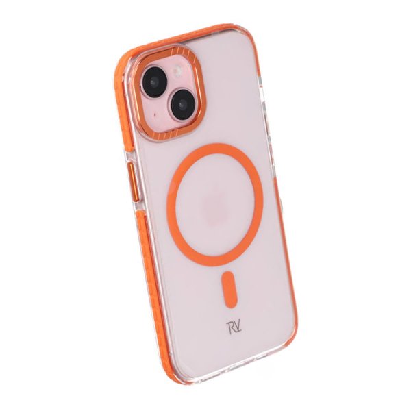 Rvelon iPhone 15 Cover Forstærkede Hjørner Orange