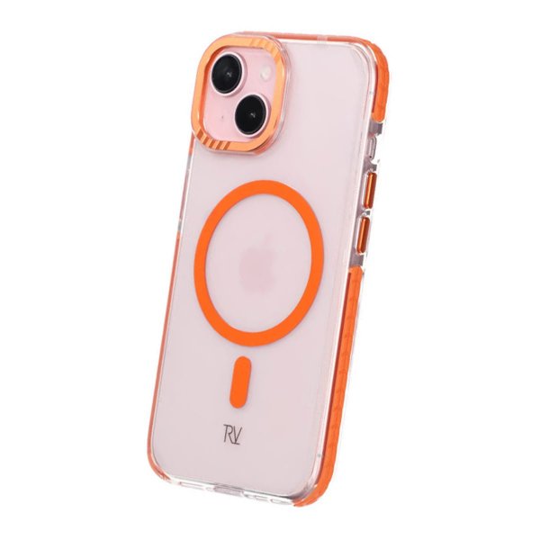 Rvelon iPhone 15 Cover Forstærkede Hjørner Orange