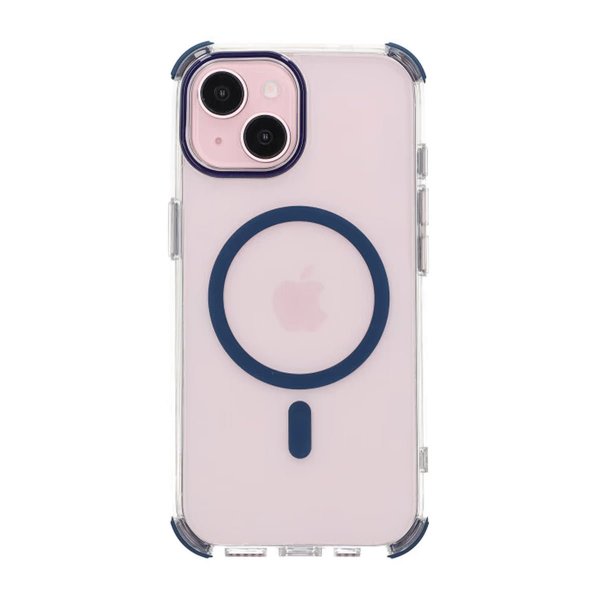 Rvelon iPhone 15 Cover Forstærkede Hjørner Blå