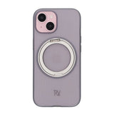 Rvelon iPhone 15 Cover Drejbar MagSafe Stand Grå