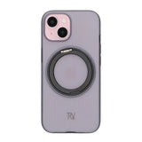 Rvelon iPhone 15 Cover Drejelig MagSafe Stand Sort