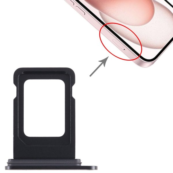 iPhone 15 SIM-kortholder - Sort