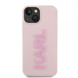 Karl Lagerfeld iPhone 15 Cover 3D Rubber Karl Pink