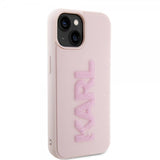 Karl Lagerfeld iPhone 15 Cover 3D Rubber Karl Pink