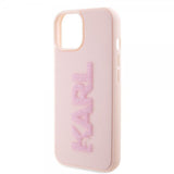 Karl Lagerfeld iPhone 15 Cover 3D Rubber Karl Pink