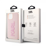Karl Lagerfeld iPhone 15 Cover 3D Rubber Karl Pink