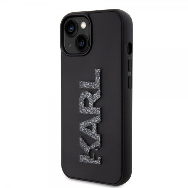 Karl Lagerfeld iPhone 15 Cover 3D Rubber Karl Sort