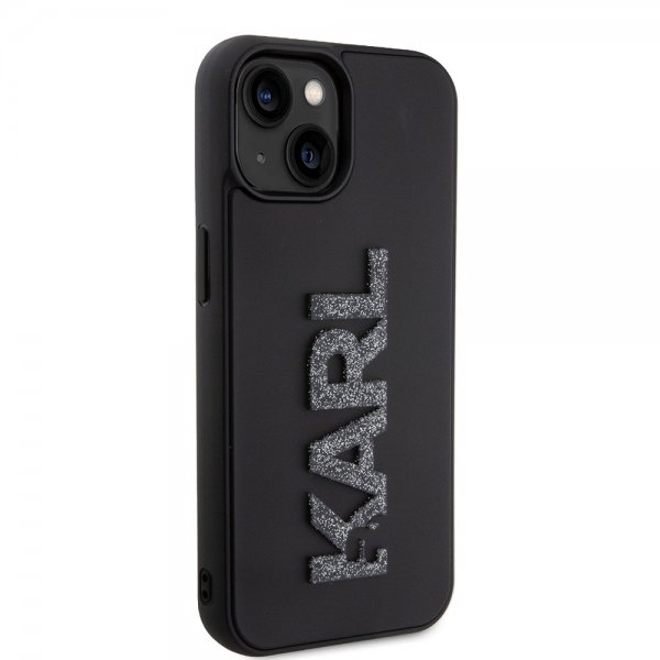 Karl Lagerfeld iPhone 15 Cover 3D Rubber Karl Sort