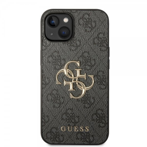 Guess iPhone 15 Cover 4G Logo Grå