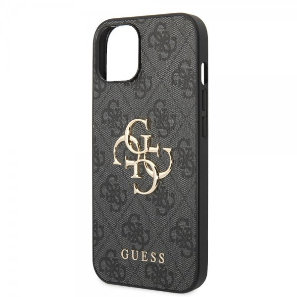Guess iPhone 15 Cover 4G Logo Grå