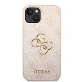 Guess iPhone 15 Cover 4G Logo Rosa