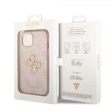 Guess iPhone 15 Cover 4G Logo Rosa