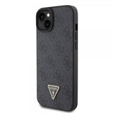 Guess iPhone 15 Cover 4G Metal Triangle Strass Sort