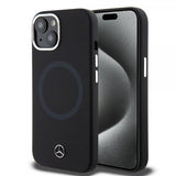 Mercedes Benz iPhone 15 Cover Bicolor MagSafe Sort