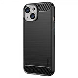Mofi iPhone 15 Cover Børstet Kulfibertekstur Sort