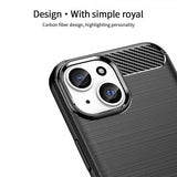Mofi iPhone 15 Cover Børstet Kulfibertekstur Sort