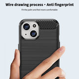 Mofi iPhone 15 Cover Børstet Kulfibertekstur Sort