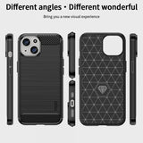 Mofi iPhone 15 Cover Børstet Kulfibertekstur Sort