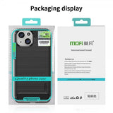 Mofi iPhone 15 Cover Børstet Kulfibertekstur Sort