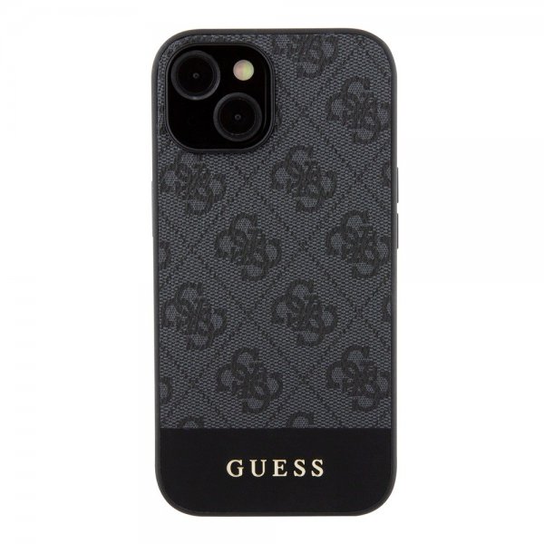 Guess iPhone 15 Cover Bottom Stripe MagSafe Sort