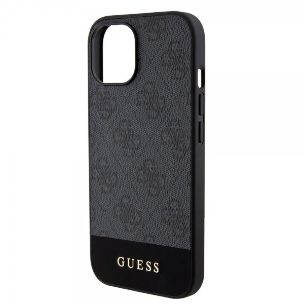 Guess iPhone 15 Cover Bottom Stripe MagSafe Sort