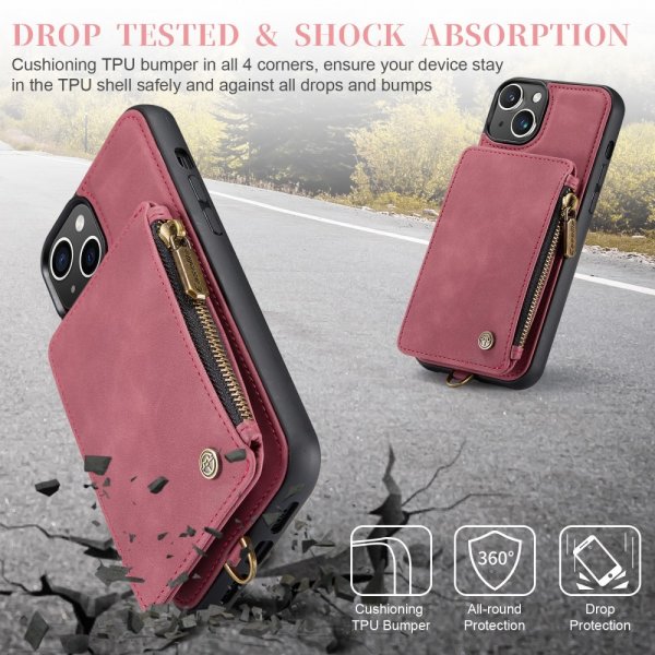 CaseMe iPhone 15 Cover C20 Serie Rød