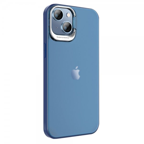 X-Level iPhone 15 Cover Kameraram Kickstand Blå