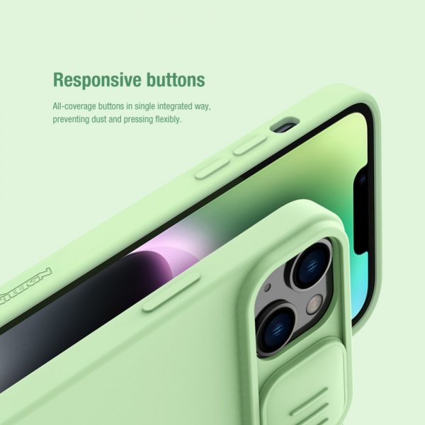 Nillkin iPhone 15 Cover CamShield Silky Grøn