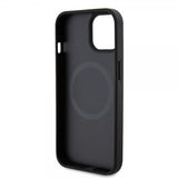 Ferrari iPhone 15 Cover Carbon PU Læder MagSafe Sort