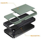 iPhone 15 Cover Card Slide Grøn