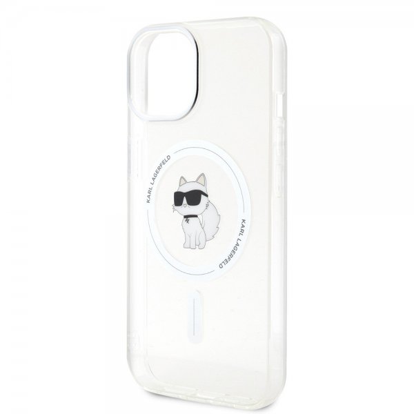 Karl Lagerfeld iPhone 15 Cover Choupette MagSafe Transparent