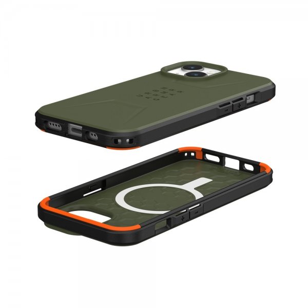 Urban Armor Gear (UAG) iPhone 15 Cover Civilian MagSafe Olive Drab