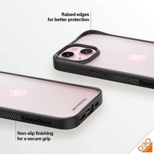 PanzerGlass iPhone 15 Cover ClearCase D3O Sort
