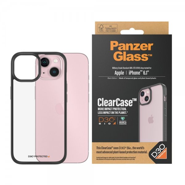PanzerGlass iPhone 15 Cover ClearCase D3O Sort