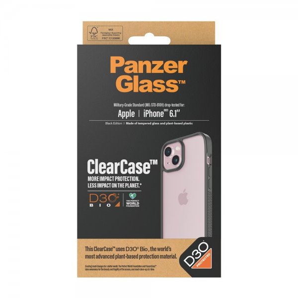 PanzerGlass iPhone 15 Cover ClearCase D3O Sort