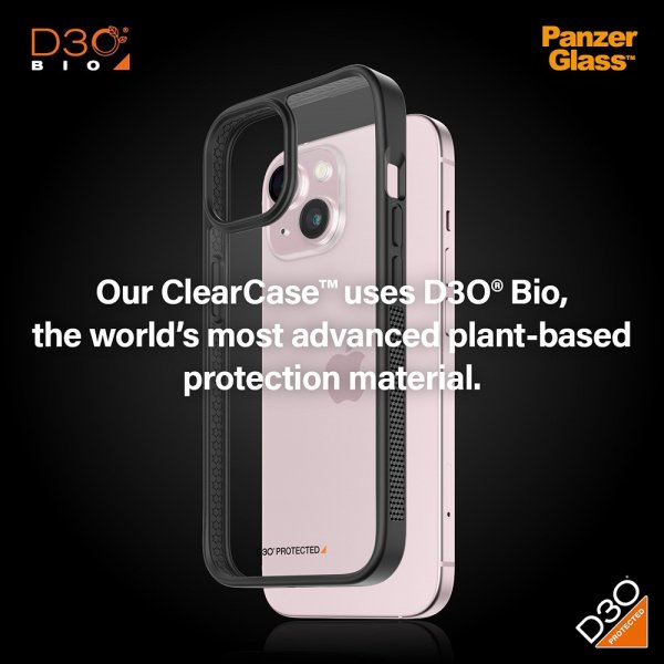 PanzerGlass iPhone 15 Cover ClearCase D3O Sort