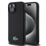 Lacoste iPhone 15 Cover Croc Logo MagSafe Sort