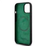 Lacoste iPhone 15 Cover Croc Logo MagSafe Sort