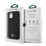 Lacoste iPhone 15 Cover Croc Logo MagSafe Sort
