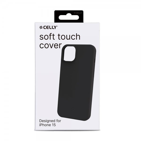 Celly iPhone 15 Cover CROMO Sort