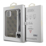 Guess iPhone 15 Cover Crossbody Cord Brun