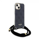 Guess iPhone 15 Cover Crossbody Cord Sort