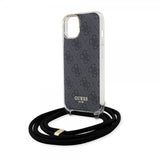 Guess iPhone 15 Cover Crossbody Cord Sort