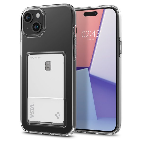 Spigen iPhone 15 Cover Crystal Slot Krystalklar