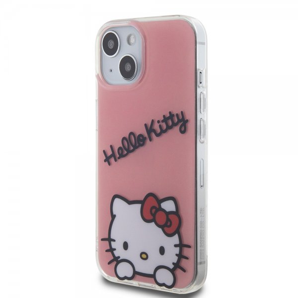 Hello Kitty iPhone 15 Cover Daydreaming Crossbody Pink