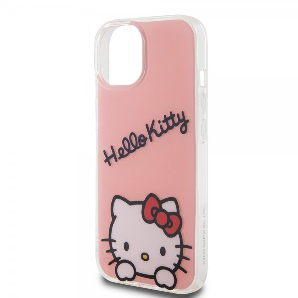 Hello Kitty iPhone 15 Cover Daydreaming Crossbody Pink